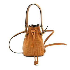 Fendi Montresor Shoulder Bag Leather Brown